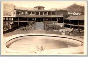 Michoacán  Mexico 1940s RPPC Real Photo Postcard San Nose Pura Resort Hotel Pool