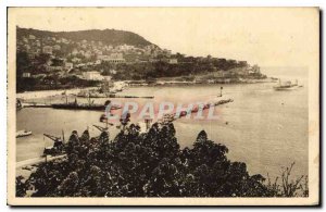 Postcard Old Nice The Port of Entry and Mont Boron