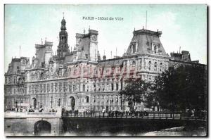 4 Paris - Hotel de Ville - Old Postcard