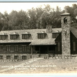 1930s Baraboo, WI St Camillus Novitiate RPPC @ Durward's Glen Photo Catholic A21