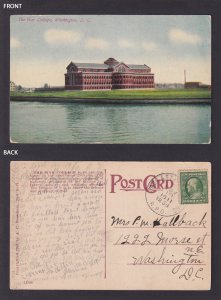 Postcard, United States, Washington DC, The War College