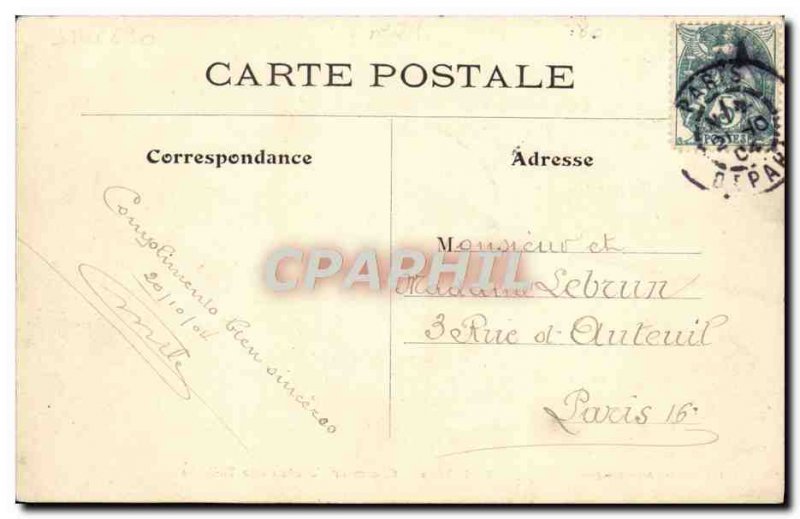 Old Postcard Paris Charmer Vecu d & # 39oiseaux Tuileries TOP