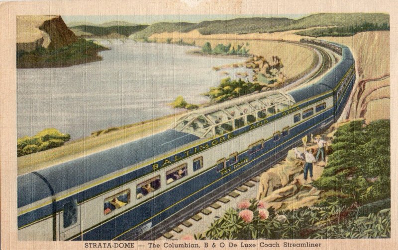 13044 Strata-Dome - The Columbian, Baltimore & Ohio Railroad DeLuxe Streamliner