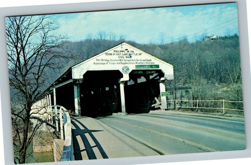 Philippi WV, Double Covered Bridge Civil War Site, Chrome West Virginia