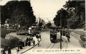 CPA BREST - Vue prise des Glacis vers la Rue de Paris (252679)