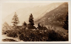 British Columbia c1925 D'Arcy BC Cancel Cabins ?? Real Photo Postcard H19