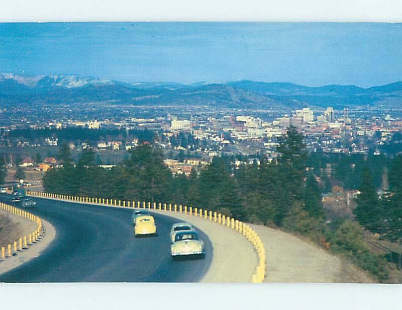 Pre-1980 ROAD OR STREET SCENE Spokane Washington WA hJ6108
