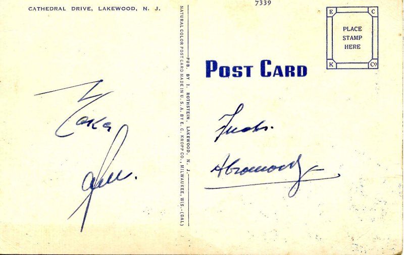 NJ - Lakewood. Cathedral Drive