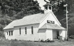 Vintage Postcard Oysterville School Polling Place Hall South Washington RPPC