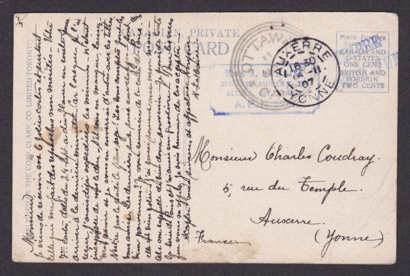 Postcard, CANADA, Ottawa, The Basilicia, from the Park