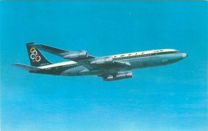 Olympic Airways Boeing 707-320 Airplane Vintage Chrome Postcard