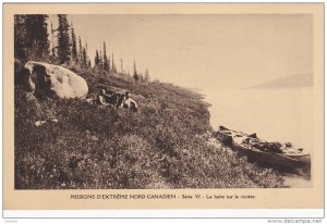 Missions D'Extreme-Nord Canadien , Canada , 1910s : La halte sur la riviere