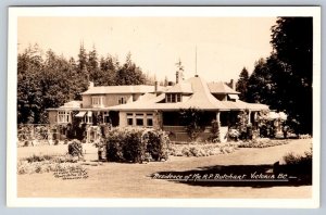 RP Butchart Residence, Victoria, BC, Vintage Gowen Sutton Real Photo Postcard