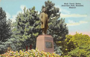 Mark Twain Statue Riverview Park Hannibal, Missouri USA Unused 