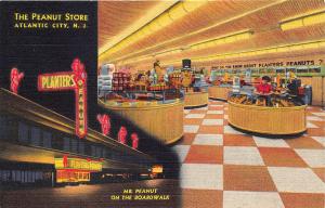 Atlantic City NJ Planters Peanuts Duo View Multi-View Curt Teich Postcard 