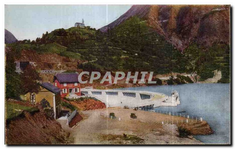 Old Postcard The Oisnas The dam of Chambon and I Mizoen Church