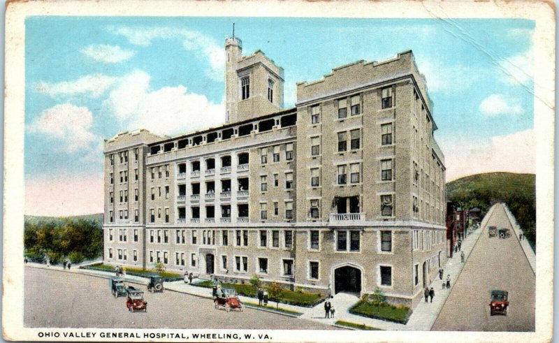 1920s Ohio Valley General Hospital Wheeling West Virginia Postcard