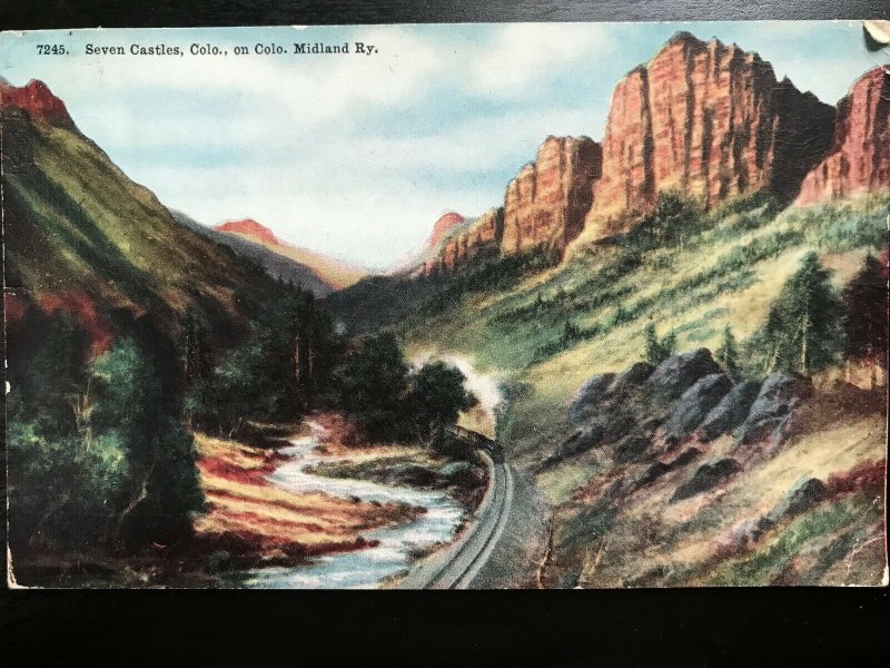 Vintage Postcard 1907-1915 Seven Castles Trail Colorado Springs Colorado (CO)