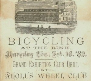 1880s Aeolus Wheel Club Fancy Riding Bicycling Penny Farthing #1 P206