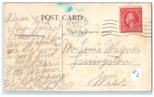 1918 New Men Army at Mess US National Army Camp Grant Rockford IL WW1 Postcard