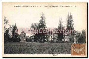 Postcard Old Savigny sur Orge S and O and the castle church view Inhouse