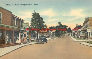 MA, Point Independence, Massachusetts, Main Street, Tichnor No 70377 