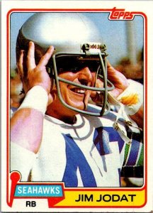 1981 Topps Football Card Jim Jodat Seattle Seahawks sk60466