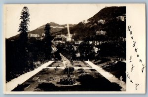 Hong Kong Postcard Hong Kong By Day Plaza Center View c1910 RPPC Photo