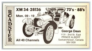 Postcard QSL Radio Card From Prince Albert Saskatchewan Canada S6V 0G9