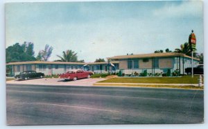 MIAMI, Florida FL ~ Roadside RAMONA MOTEL Flagler Street 1950s Cars  Postcard