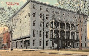 Lewiston, ME Maine   DeWITT HOUSE HOTEL    ca1910's Vintage Postcard