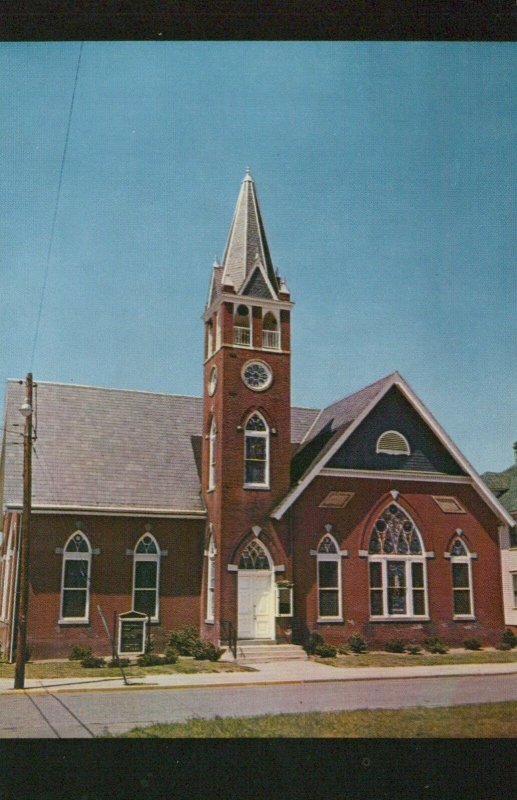 Trinity Methodist Church Harrington Delaware Vintage Chrome Post Card