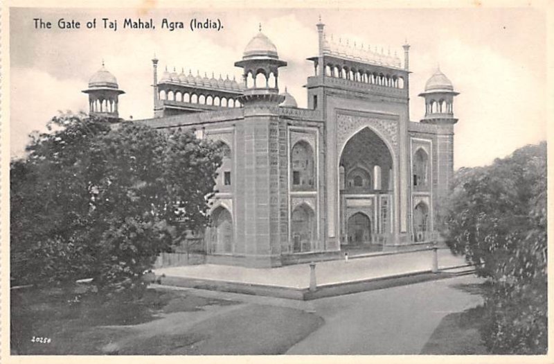 Gate of Taj Mahal Agra India Unused 