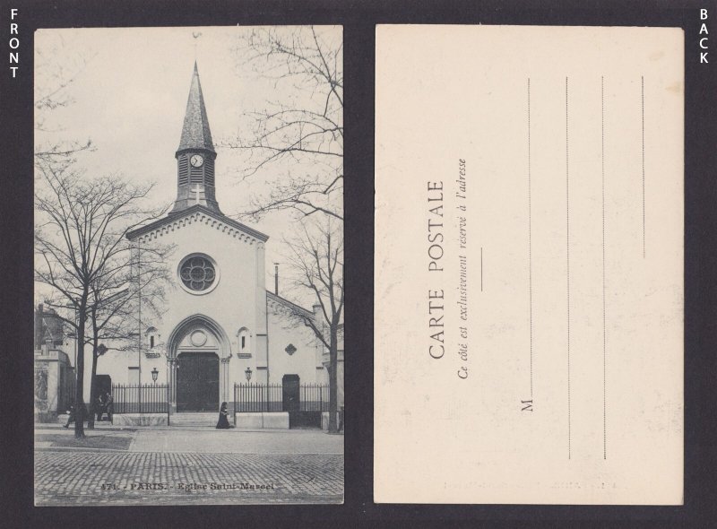 FRANCE, Postcard, Paris, Saint Marcel Church