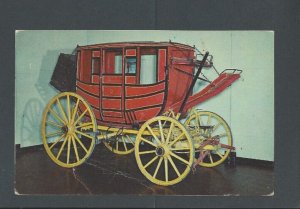 Post Card Fort Levenworth Museum  Heavy Concord Stage Coach Built In 1838