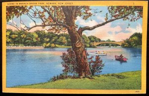Vintage Postcard 1930-1945 Scene in branch Brook Park, Newark, New Jersey