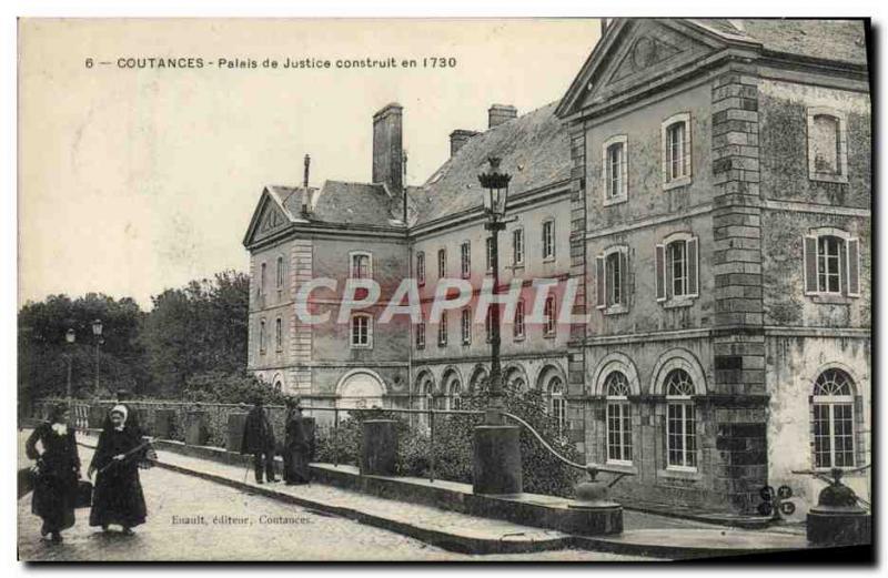 Old Postcard Coutances Courthouse