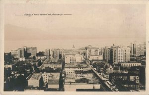 Aerial View Burrard Inlet, Vancouver, B.C. Canada RPPC Coca-Cola Sign   