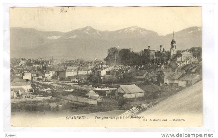 Vue Generale Prise De Montgex, Chambery (Savoie), France, PU-1908