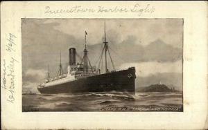 Steamship Cunard RMS Saxnoia & Ivernia - Queenstown Light...