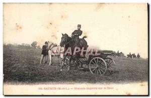 Old Postcard Saumur Horse Equestrian unforeseen obstacle on the Breil