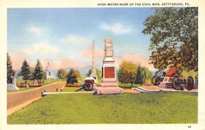 High Water Mark of the Civil War, Gettyburg, PA USA Civil War Postcard