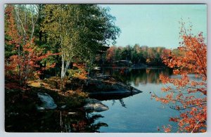 Fall Colours, Greetings From Parry Sound District, Ontario, Vintage Postcard #2