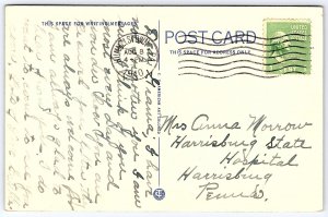 1940's Penn Highway & Susquehanna River Near Harrisburg Penn. Posted Postcard