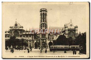 Old Postcard Paris L & # 39Eglise Saint Germain l & # 39Auxerrois and Mayor 1