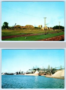 2 Postcards SAULT STE. MARIE, Ontario Canada ~ ABITIBI PAPER MILL Algoma Steel