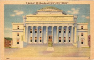 The Library of Columbia University New York City Postcard PC189