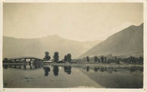 Pakistan Rawalpindi a bit of Pindi scenic bridge real photo postcard 