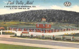 Park Valley Motel US 231 AL 38 Huntsville Alabama linen postcard