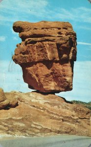 Vintage Postcard 1956 Balanced Rock Garden Of Gods Pikes Peak Region Colorado CO